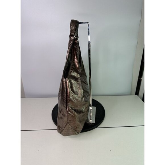 Coach Metallic Rose Gun Metal Julia Leather Hobo 14968 - Picture 2 of 12